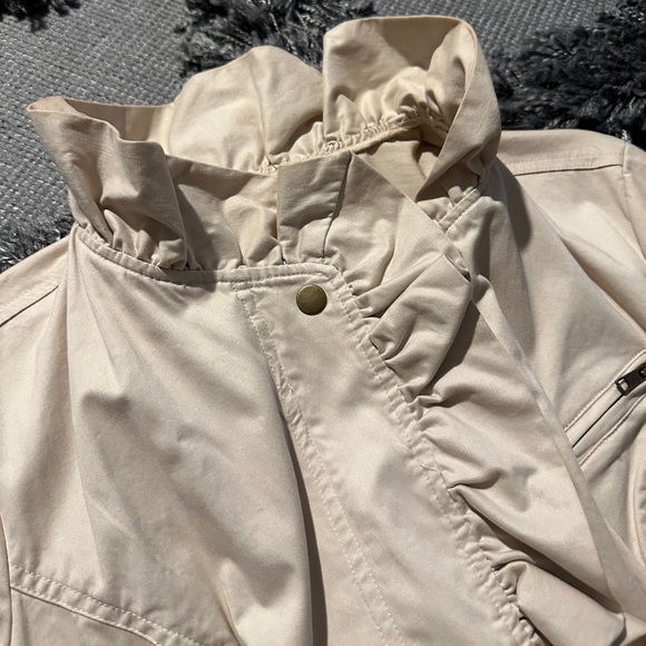 Khaki Ruffle Jacket - Picture 2 of 8